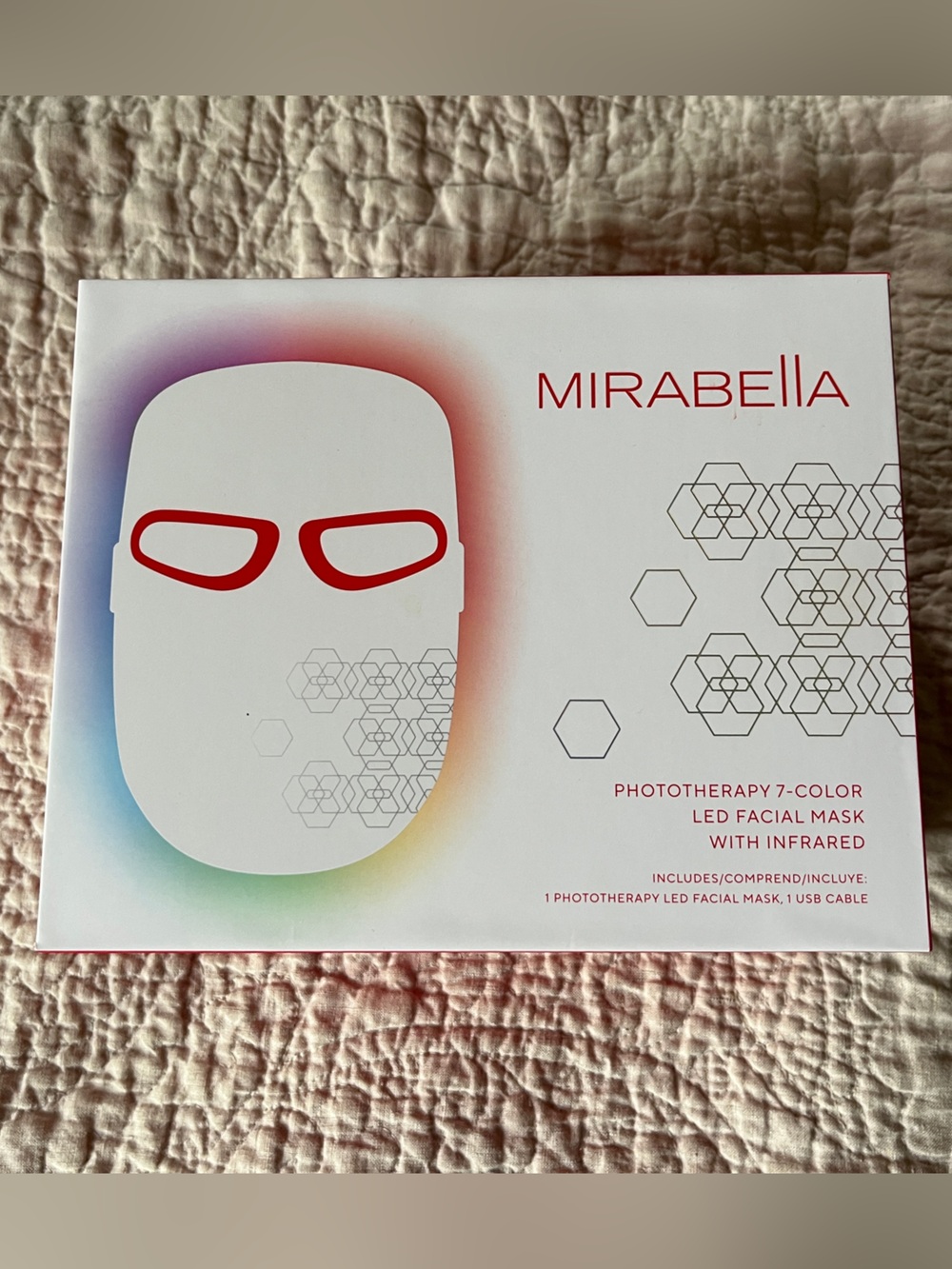 Mirabella medical grade LED Phototherapy Facial Mask – 7-Color Light Therapy